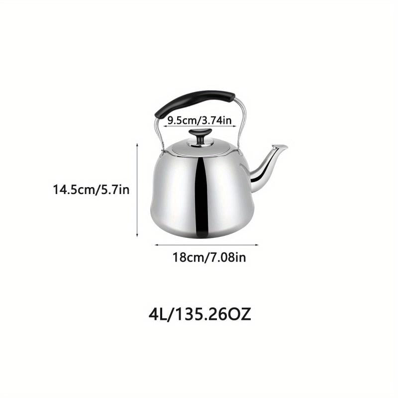 Stainless Steel Whistling Tea Kettle - Heat Resistant Handle