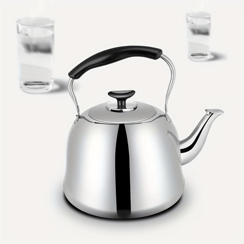 Stainless Steel Whistling Tea Kettle - Heat Resistant Handle