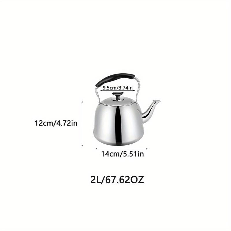 Stainless Steel Whistling Tea Kettle - Heat Resistant Handle