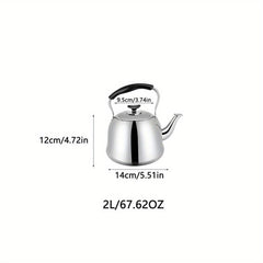 Stainless Steel Whistling Tea Kettle - Heat Resistant Handle