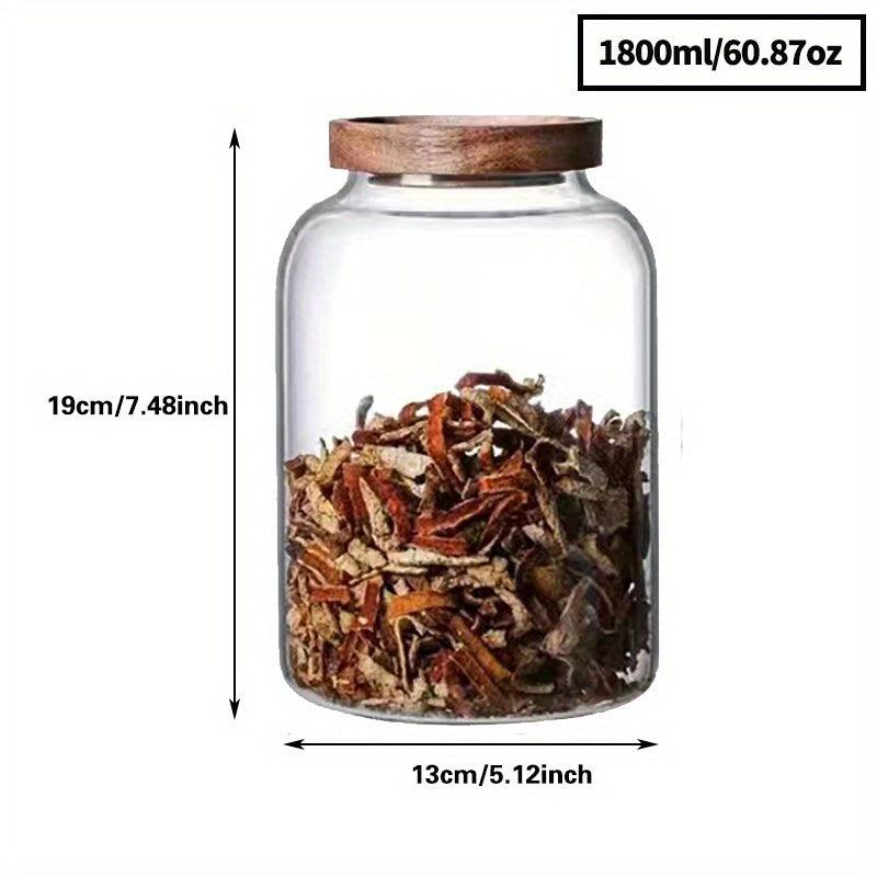 Large Glass Food Storage Container with Airtight Lid - 41oz, 61oz, 95oz