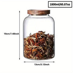 Large Glass Food Storage Container with Airtight Lid - 41oz, 61oz, 95oz