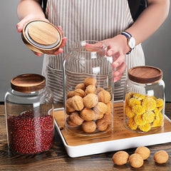 Large Glass Food Storage Container with Airtight Lid - 41oz, 61oz, 95oz