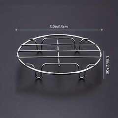 Stainless Steel Steaming Rack Mini Steamer Home Kitchen Storage Shelf