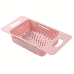 Adjustable Sink Drain Basket Faucet Retractable Vegetable Basin