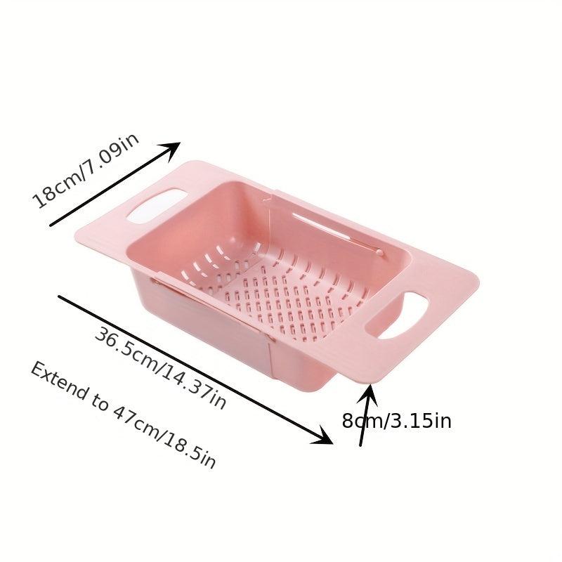 Adjustable Sink Drain Basket Faucet Retractable Vegetable Basin