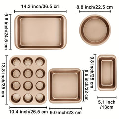 Nonstick Baking Pans Set Kitchen Bakeware With Multiple Pans