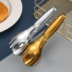 Stainless Steel Salads Tongs BBQ Tongs Food Serving Utensil Tong Clip