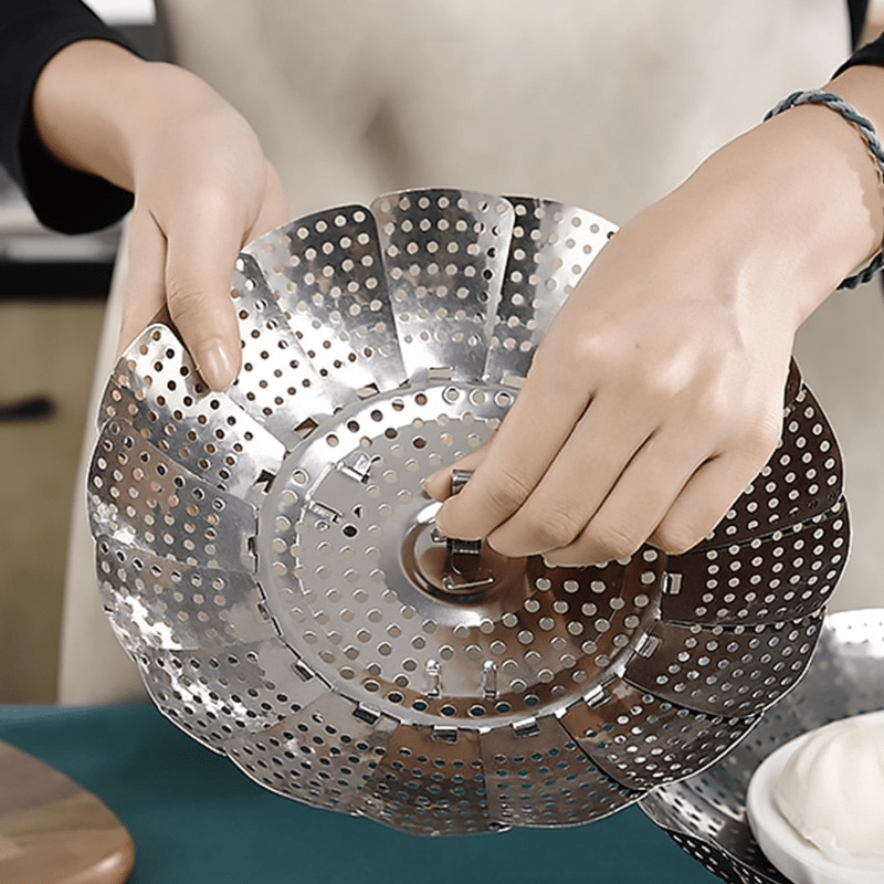 Foldable Steaming Rack Stainless Steel Steamer Insert for Kitchen