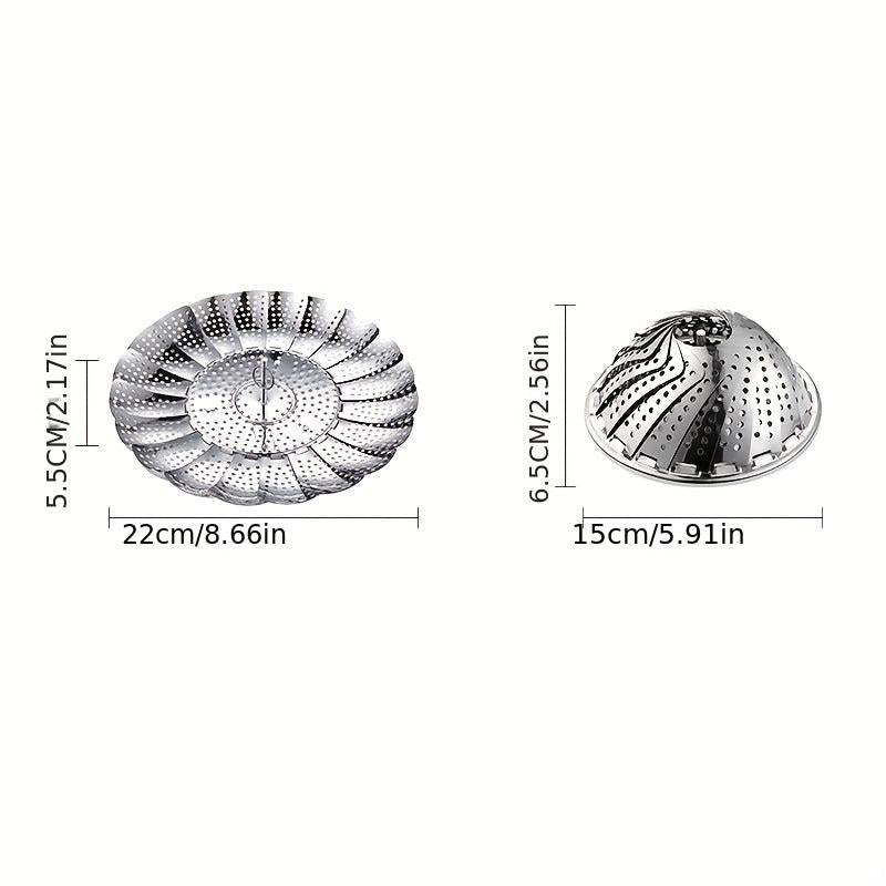Foldable Steaming Rack Stainless Steel Steamer Insert for Kitchen