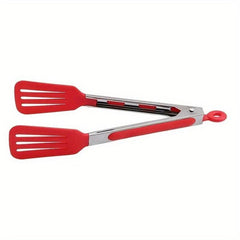 1pc Stainless Steel Kitchen Food Tongs Silicone Head Cooking Tools