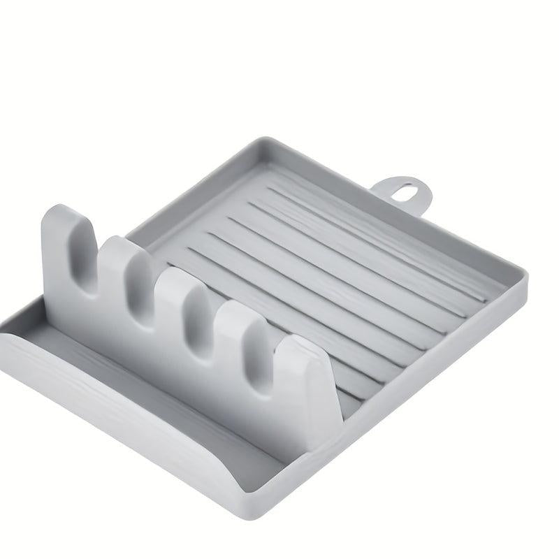 Utensil Rest With Drip Pad Heat Resistant Anti Slip Spoon Rest For Stove Top