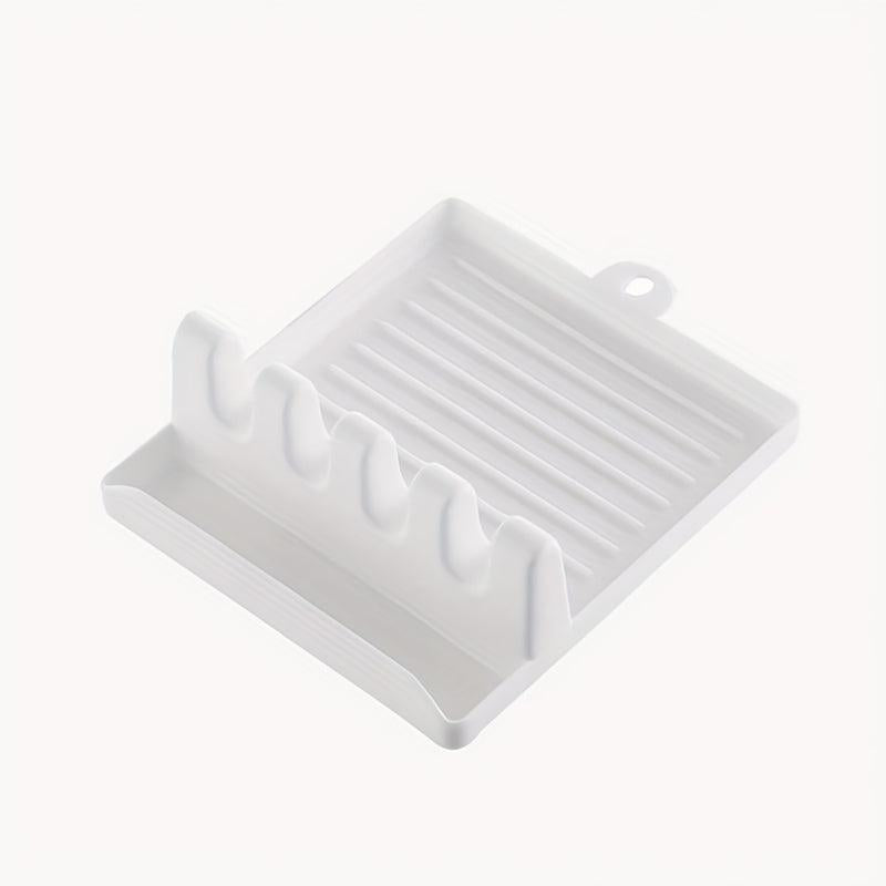 Utensil Rest With Drip Pad Heat Resistant Anti Slip Spoon Rest For Stove Top