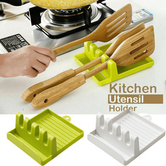 Utensil Rest With Drip Pad Heat Resistant Anti Slip Spoon Rest For Stove Top
