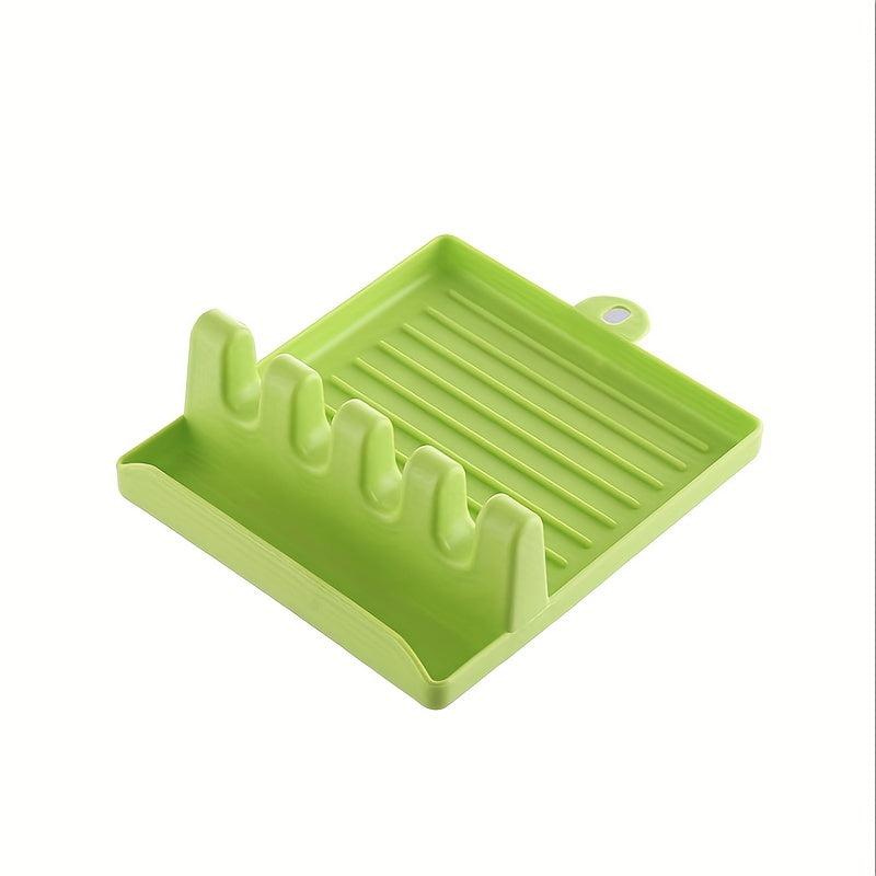 Utensil Rest With Drip Pad Heat Resistant Anti Slip Spoon Rest For Stove Top