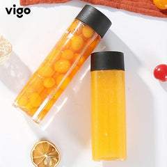 500ml Transparent Cylindrical Water Bottle for Milk Tea Juice Bubble Tea