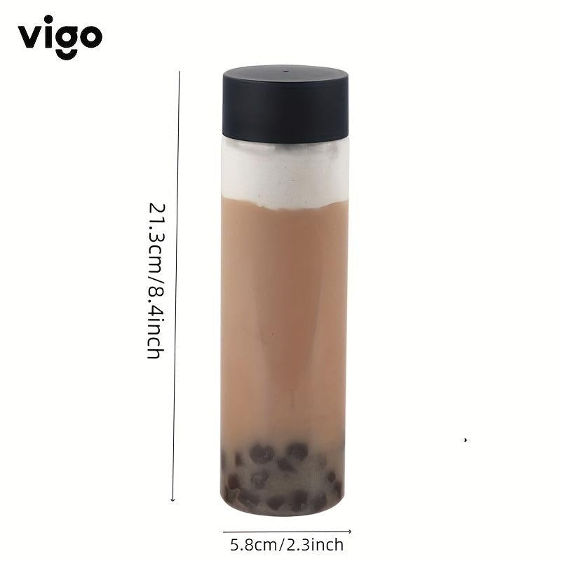 500ml Transparent Cylindrical Water Bottle for Milk Tea Juice Bubble Tea