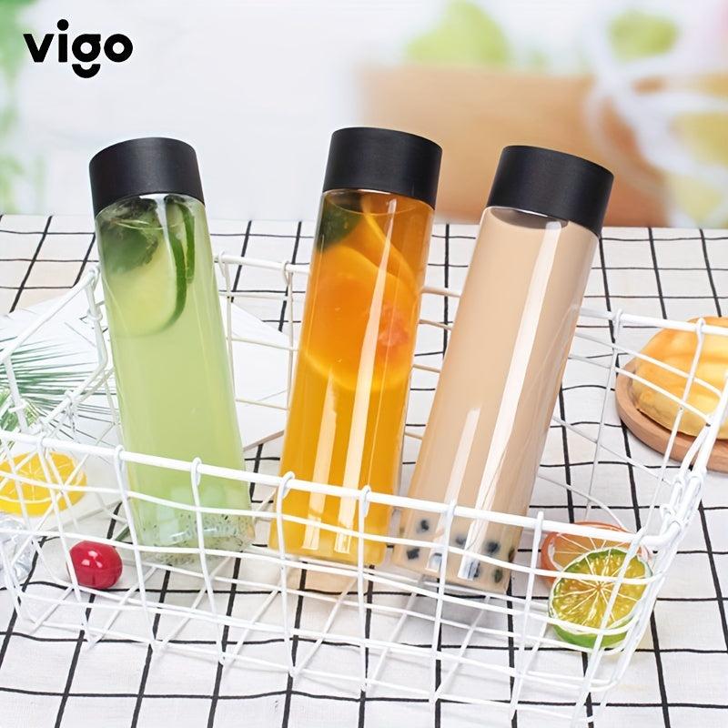 500ml Transparent Cylindrical Water Bottle for Milk Tea Juice Bubble Tea