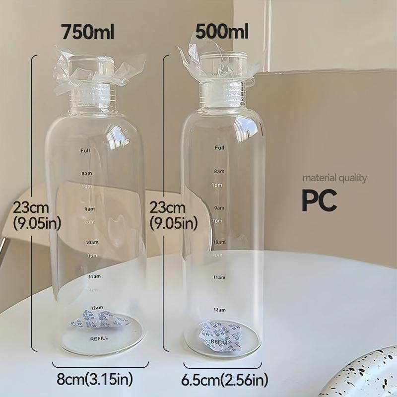 Transparent Motivational Water Bottle BPA Free 17oz 25oz