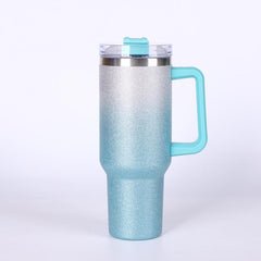 Glitter Tumbler 40oz Stainless Steel Water Bottle With Lid And Straw