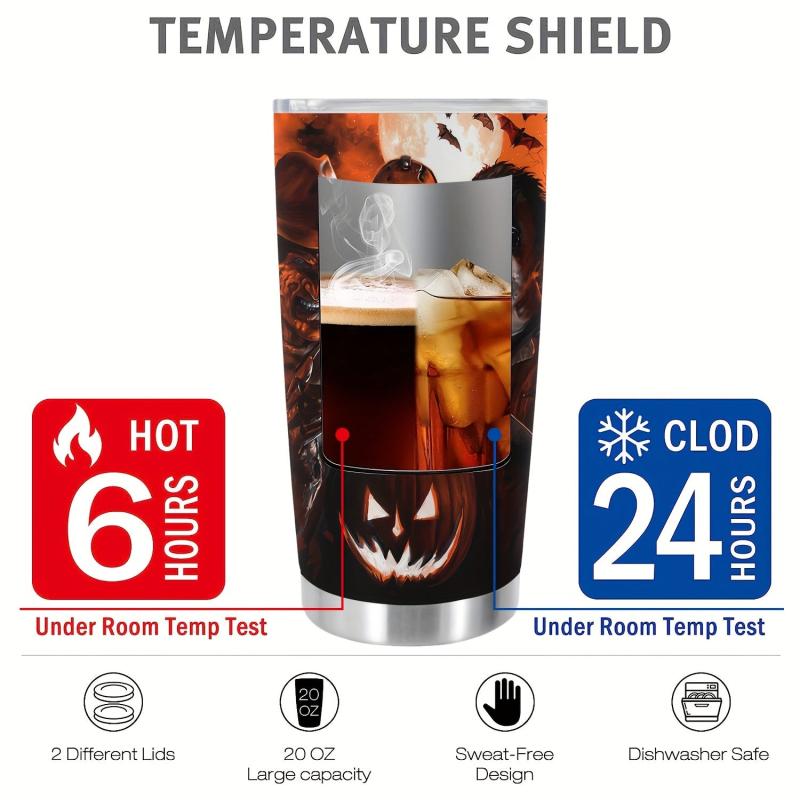 Halloween 20oz Stainless Steel Tumbler - Double Wall Vacuum Insulated Travel Mug
