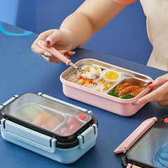 RYBACK Lunch Box 550ml Stainless Steel Bento Box 2 Compartment Food Container