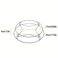 Double Layer Stainless Steel Pot Rack Heat Insulation Kitchen Organizer