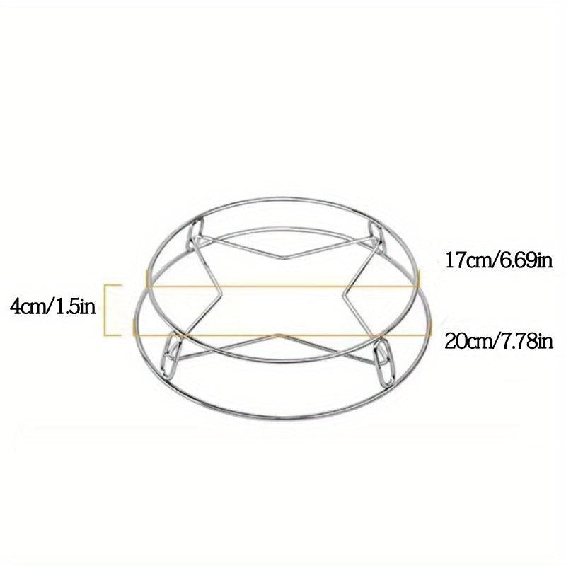 Double Layer Stainless Steel Pot Rack Heat Insulation Kitchen Organizer