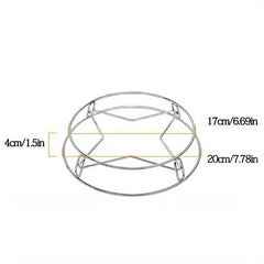Double Layer Stainless Steel Pot Rack Heat Insulation Kitchen Organizer