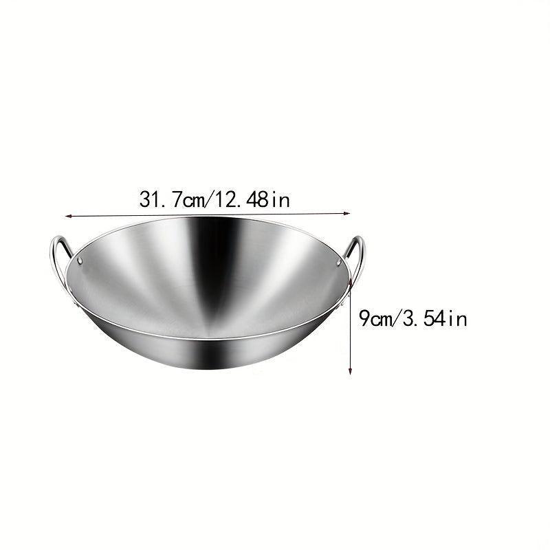 Stainless Steel Wok for Chinese Cooking and Frying