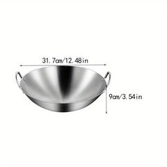 Stainless Steel Wok for Chinese Cooking and Frying