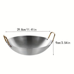 Stainless Steel Wok for Chinese Cooking and Frying