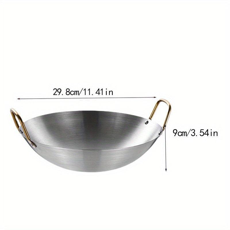 Stainless Steel Wok for Chinese Cooking and Frying