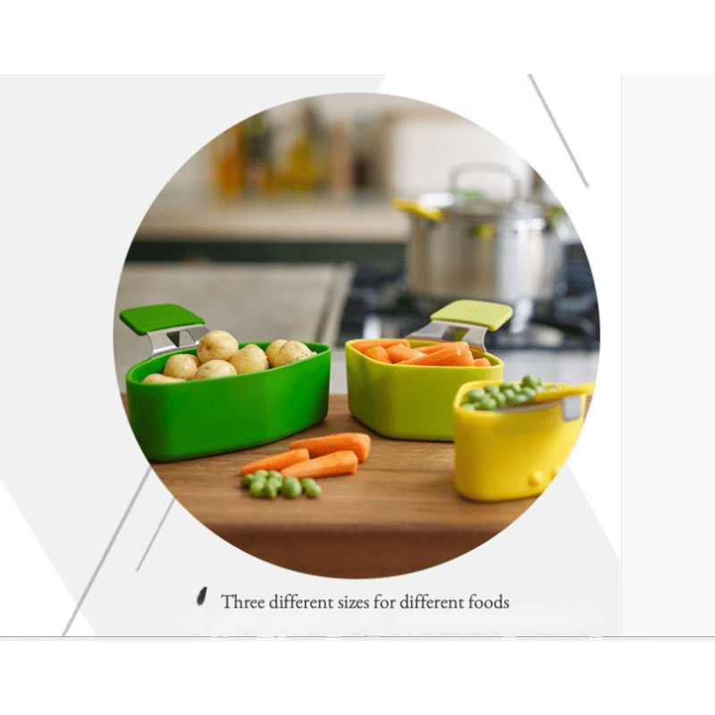 3pcs Steamer Basket Set Kitchen Gadgets Home Kitchen Items
