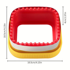 Sandwich Cutter And Sealer Square Stainless Steel And Plastic Cookie Cutter