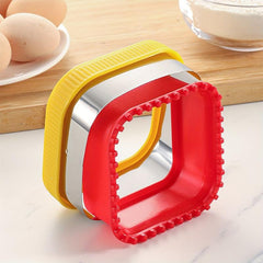Sandwich Cutter And Sealer Square Stainless Steel And Plastic Cookie Cutter