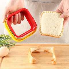 Sandwich Cutter And Sealer Square Stainless Steel And Plastic Cookie Cutter