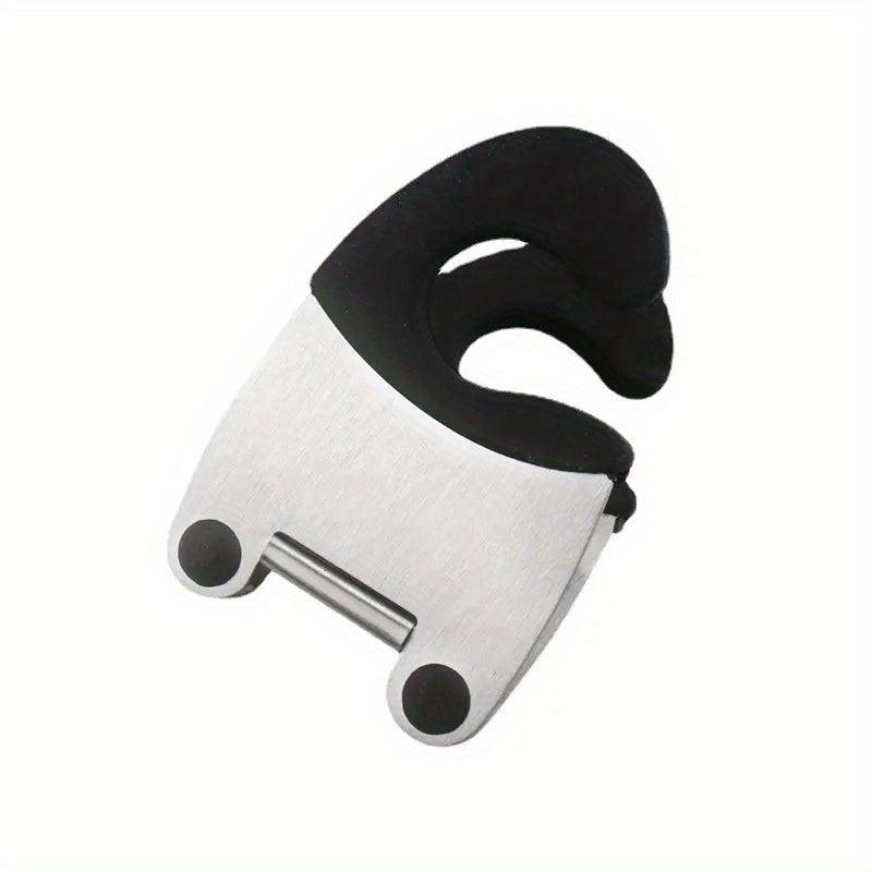 Stainless Steel Pot Spoon Holder Anti Scald Silicone Grip Pot Clip Spoon Stand