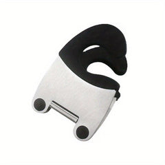 Stainless Steel Pot Spoon Holder Anti Scald Silicone Grip Pot Clip Spoon Stand