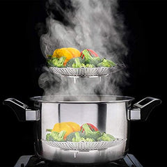 Stainless Steel Vegetable Steamer Basket - Fits 15-26 cm Pots