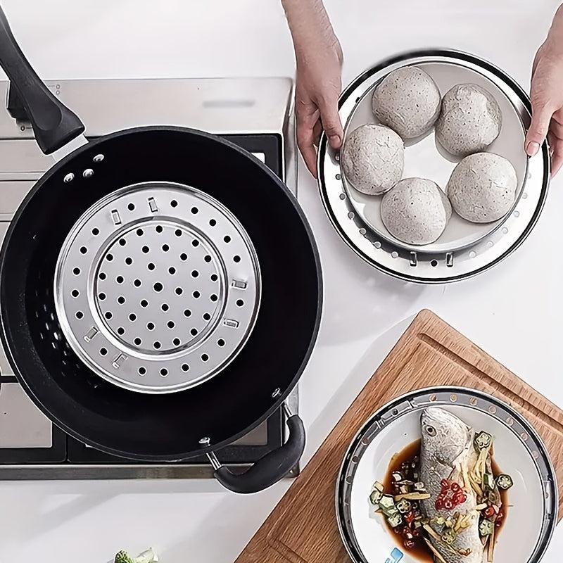 1pc Stainless Steel Steam Tray Thickened Non-Magnetic Steamed Bun Tripod