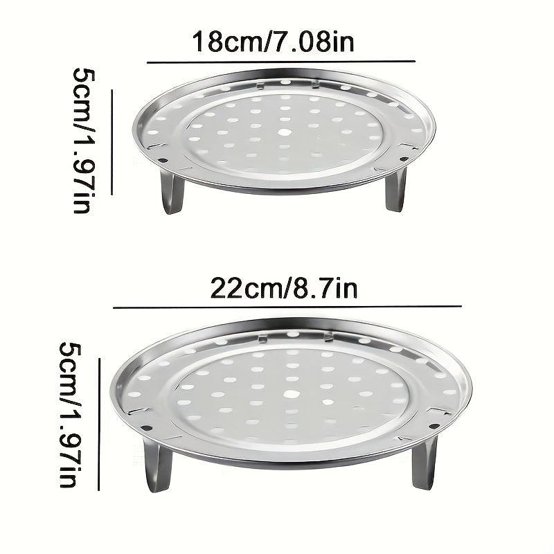 1pc Stainless Steel Steam Tray Thickened Non-Magnetic Steamed Bun Tripod