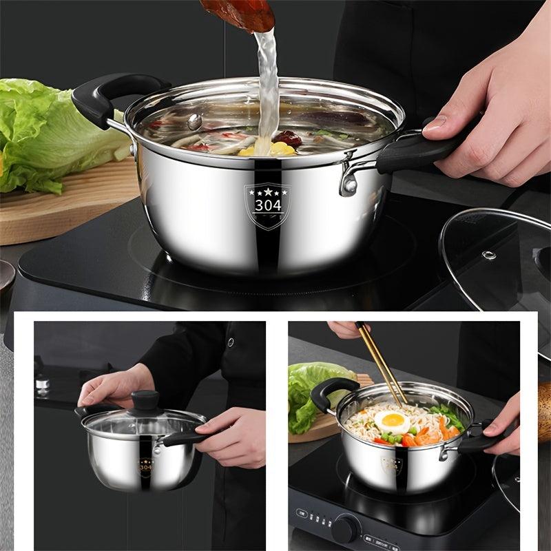 304 Stainless Steel Soup Pot Double Ear Pot Cooking Pot