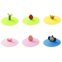 6 Pcs Silicone Cup Cover Leak-proof Dustproof Tea Water Sealed Bowls