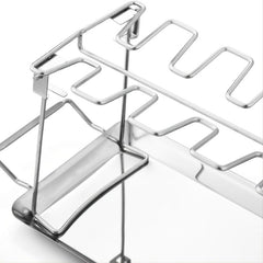 Chicken Leg Rack 14 Slot Stainless Steel with Drip Pan