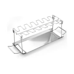 Chicken Leg Rack 14 Slot Stainless Steel with Drip Pan