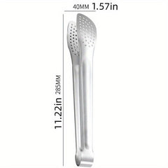 304 Stainless Steel Hollow Out Food Tongs for Cooking and Barbecue