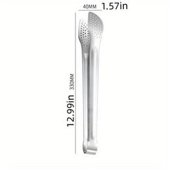 304 Stainless Steel Hollow Out Food Tongs for Cooking and Barbecue