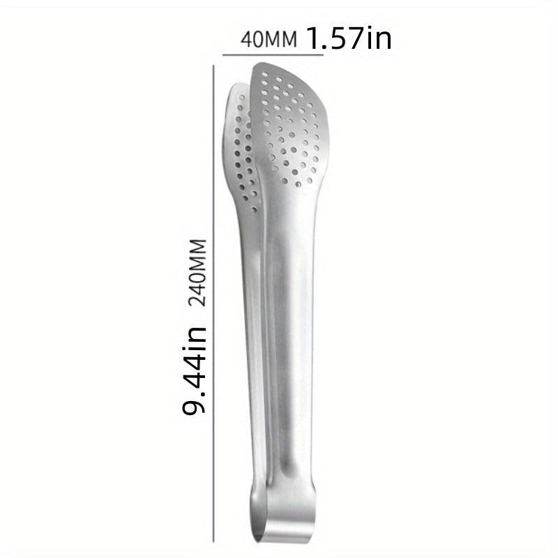 304 Stainless Steel Hollow Out Food Tongs for Cooking and Barbecue