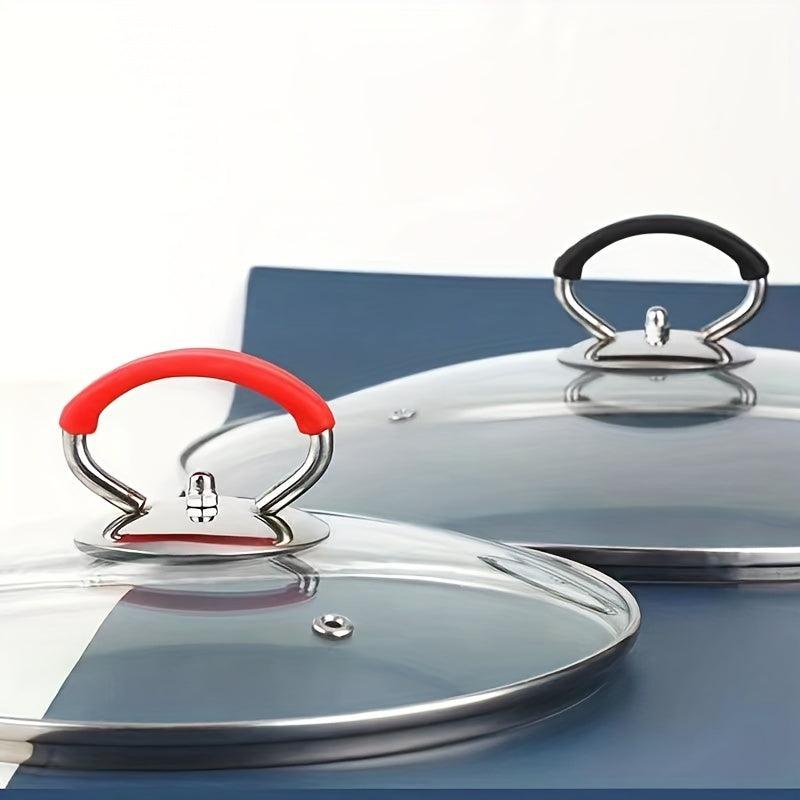 Stainless Steel Glass Cover Pot Accessories Silicone High Temp Anti-Scalding